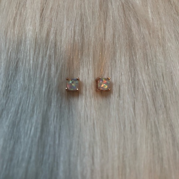 Lab Created Opal Earrings - Picture 6 of 6